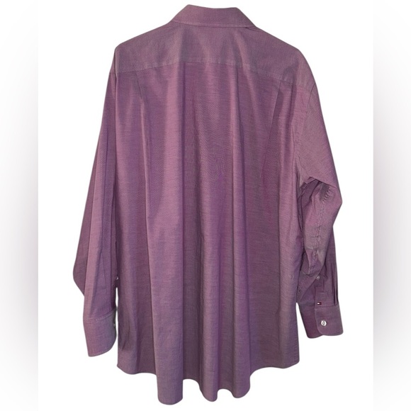Tommy Hilfiger Wrinkle Free Button Up Shirt Purple Men’s Size XL Regular Fit - Picture 3 of 11
